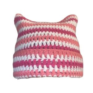 Handmade Crochet Cat Ear Beanie